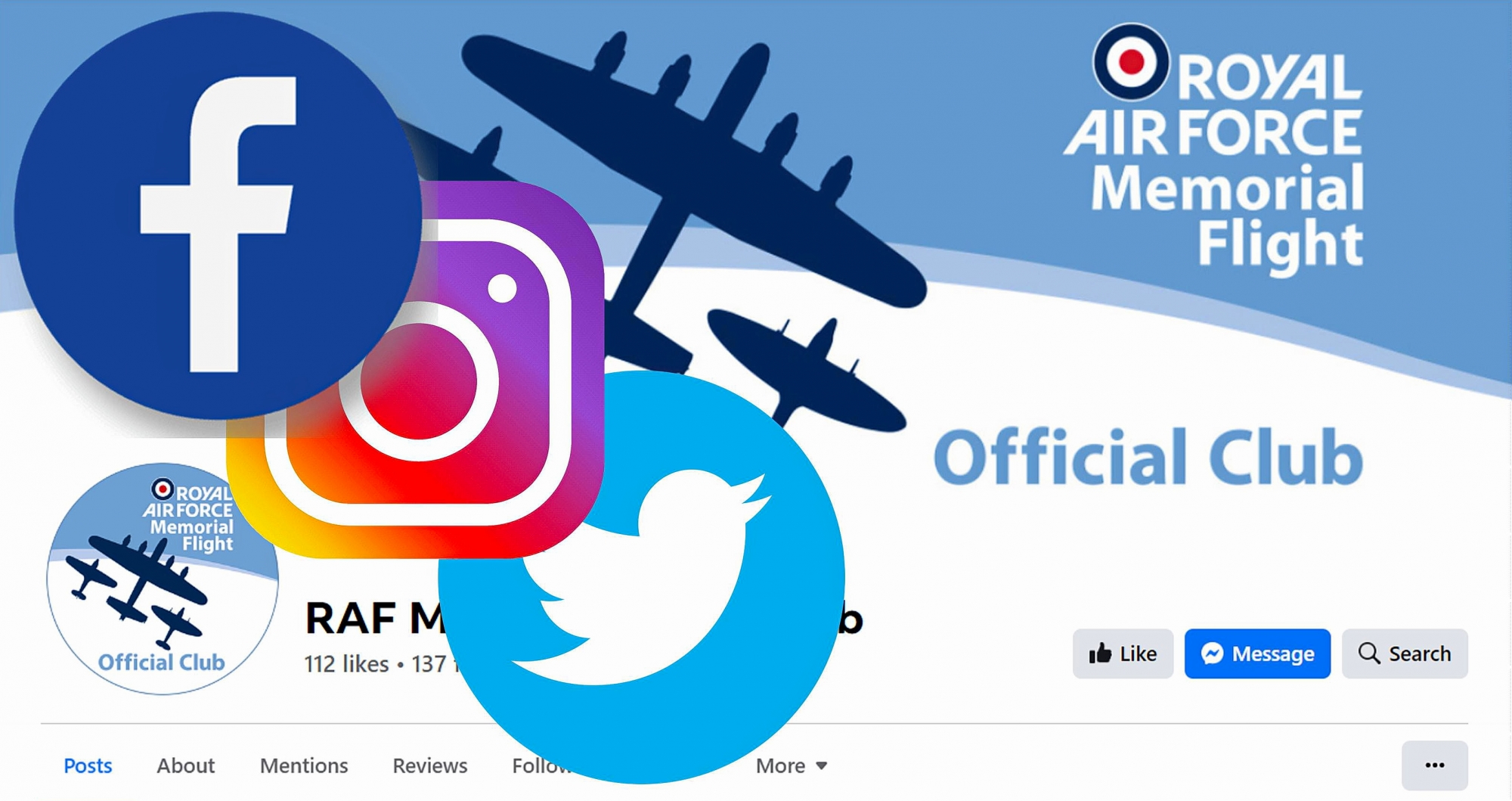 Official Club social media RAF Memorial Flight Club